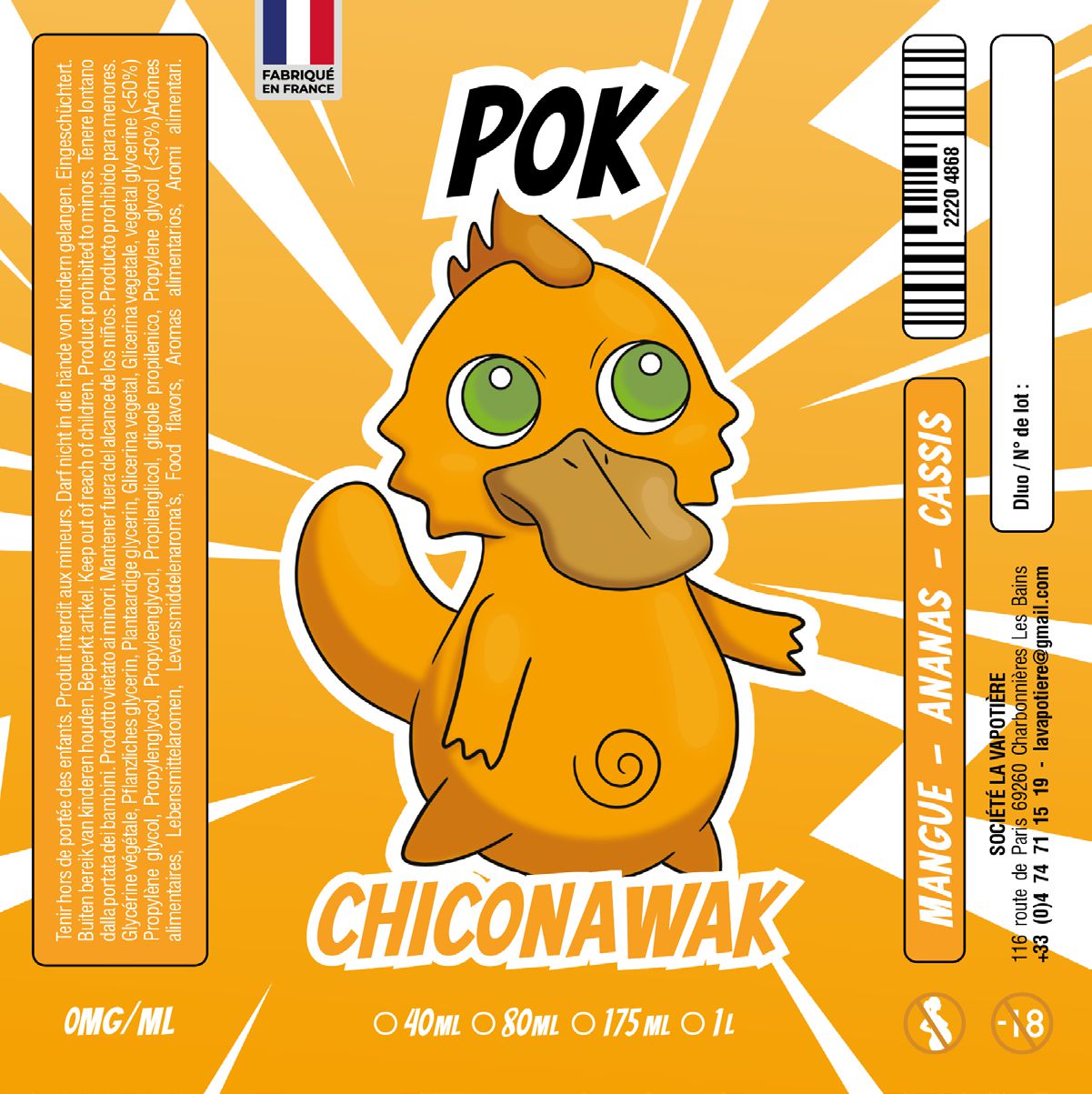 PoK Chikonawack 50 ML – Ananas, Mangue, Cassis